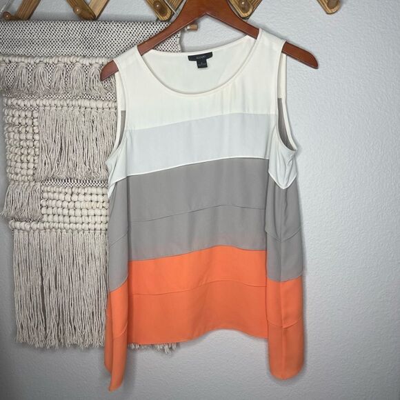 Alfani Color-block Blouse Size 6 - Picture 1 of 4